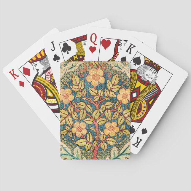 William Morris Rose Wreath  Playing Cards (Back)