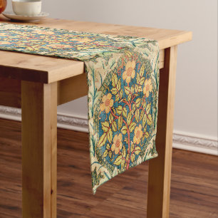 William Morris Rose Wreath Short Table Runner