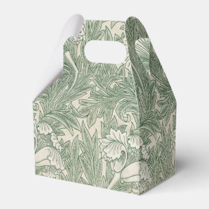 William Morris Sage Green Tulip Pattern: Vintage Favor Box