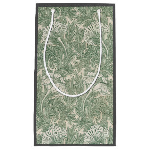William Morris Sage Green Tulip Pattern: Vintage Small Gift Bag