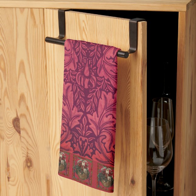 William * Morris  Santa Claus Kitchen Towel (Thirds Fold)
