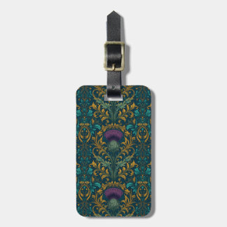 William Morris Scottish Thistle vintage floral Luggage Tag