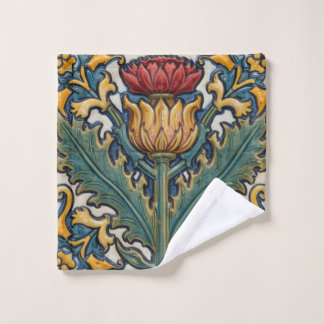 William Morris Scottish Thistle vintage floral Wash Cloth