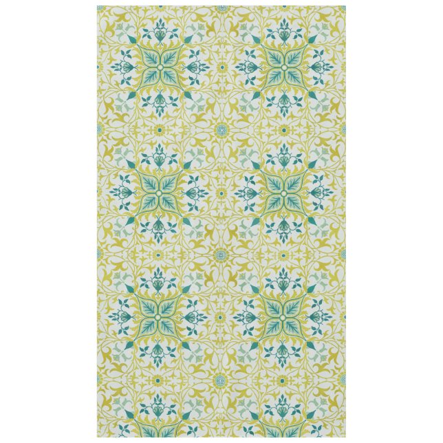 William Morris Seamless Ceiling Lime Green Pattern Tablecloth (Front)