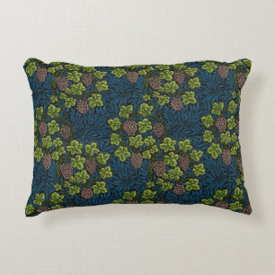William Morris Seamless Grape Vine Black Pattern Accent Pillow