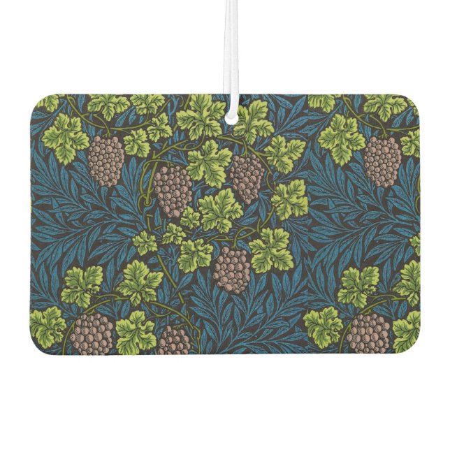 William Morris Seamless Grape Vine Black Pattern Air Freshener (Front)