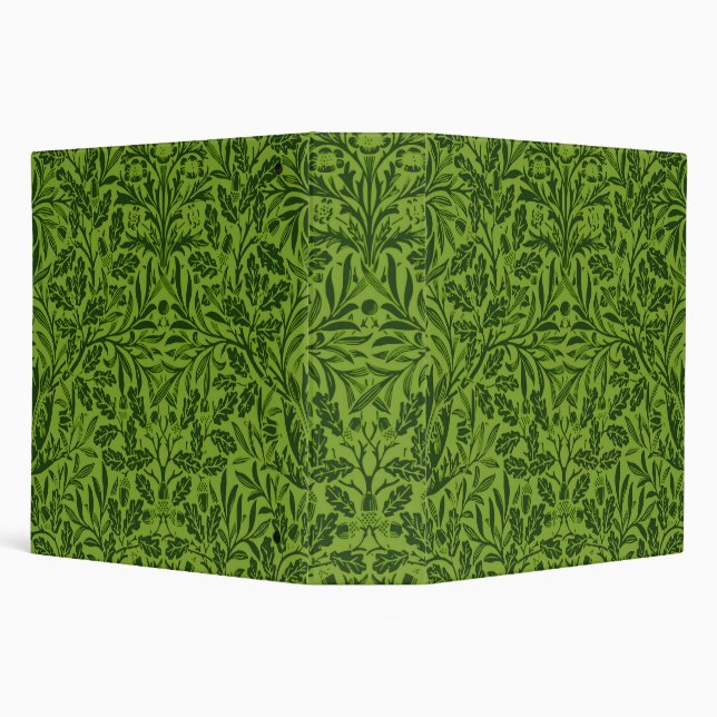 William Morris Seamless Green Oak Leaf Pattern Binder (Background)