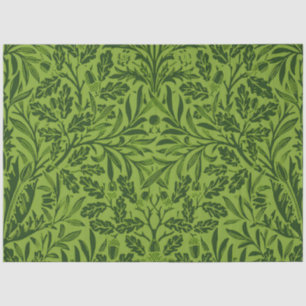 William Morris Seamless Green Oak Leaf Pattern Tissue Paper