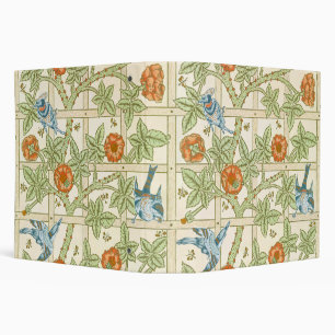 William Morris Seamless Trellis Bird Rose Pattern Binder