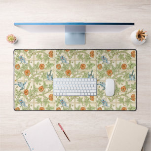 William Morris Seamless Trellis Bird Rose Pattern Desk Mat