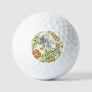 William Morris Seamless Trellis Bird Rose Pattern Golf Balls