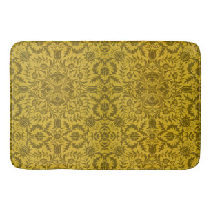 William Morris Seamless Vine Gold Yellow Pattern Bath Mat