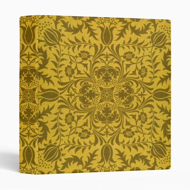 William Morris Seamless Vine Gold Yellow Pattern Binder (Front/Spine)