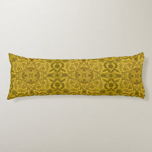 William Morris Seamless Vine Gold Yellow Pattern Body Pillow