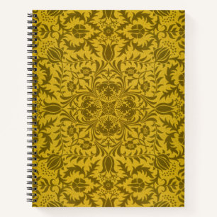 William Morris Seamless Vine Gold Yellow Pattern Notebook