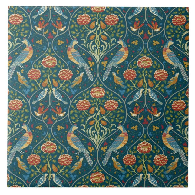William Morris “Seasons by May” 1 Tile (Front)