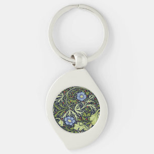 William Morris Seaweed Antique Flower Keychain