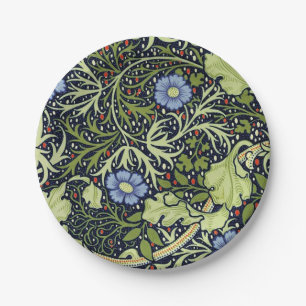 William Morris Seaweed Antique Flower Paper Plate