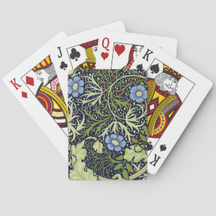 William Morris Seaweed Antique Flower Playing Cards