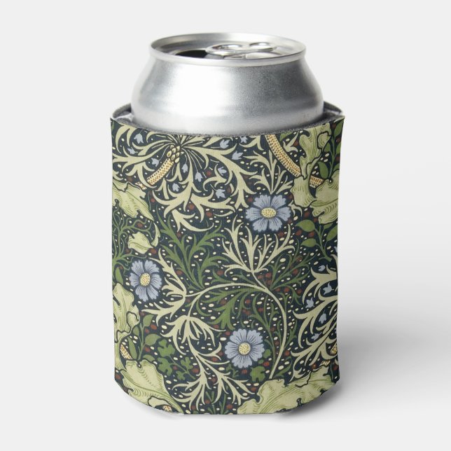 William Morris Seaweed Pattern Floral Vintage Art Can Cooler (Can Front)