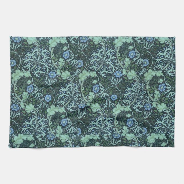 William Morris Seaweed Pattern    Kitchen Towel (Horizontal)