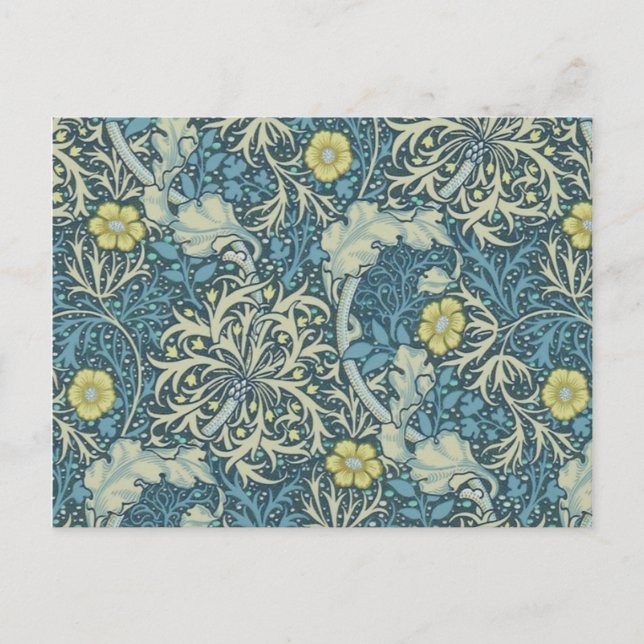 William Morris Seaweed Pattern Postcard (Front)