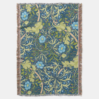 William Morris Seaweed Pattern Throw Blanket