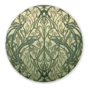 William Morris Seaweed Vintage Floral art nouveau Ceramic Knob