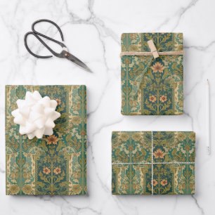 William Morris Seaweed Vintage Floral art nouveau Wrapping Paper Sheet