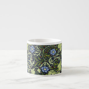 William Morris Seaweed Wallpaper Pattern Espresso Cup