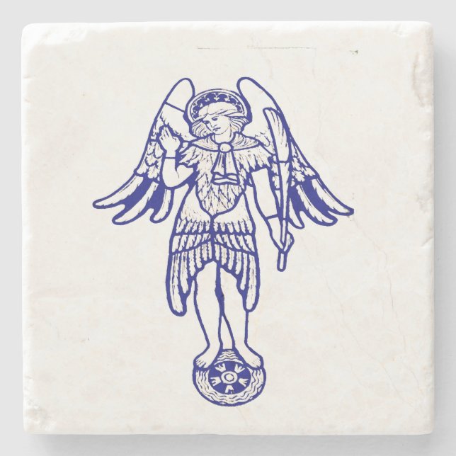 William Morris - Seraph at St Giles Stone Coaster (Front)