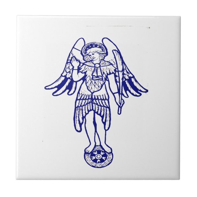 William Morris - Seraph at St Giles Tile (Front)