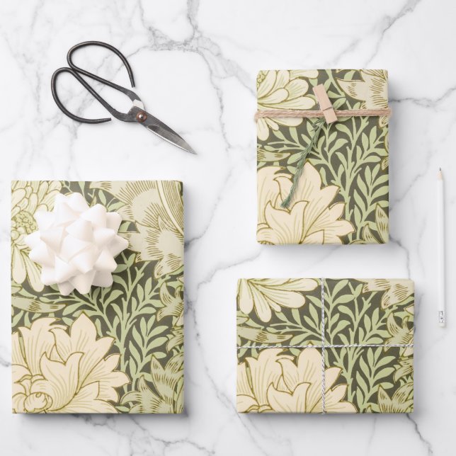 William Morris Set Of 3 Wrapping Paper  (Front)