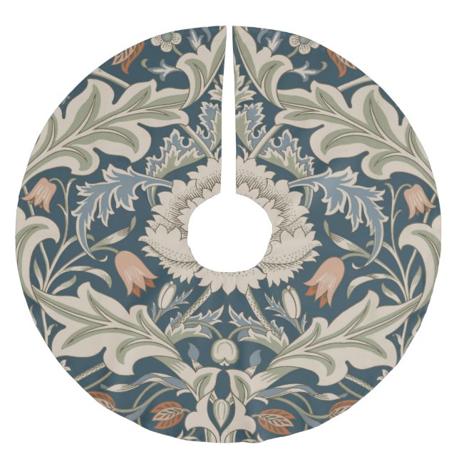 William Morris Severn Floral Garden Flower Classic Brushed Polyester Tree Skirt (Front)