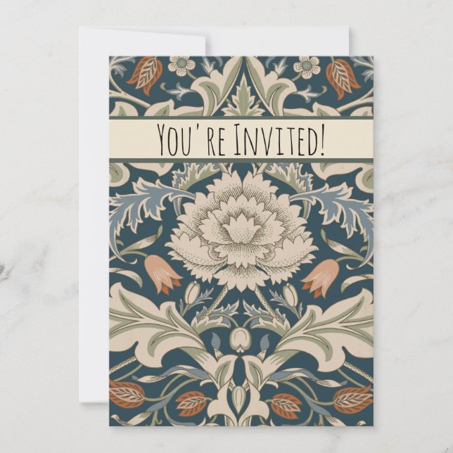 William Morris Severn Floral Garden Flower Classic Invitation (Front)