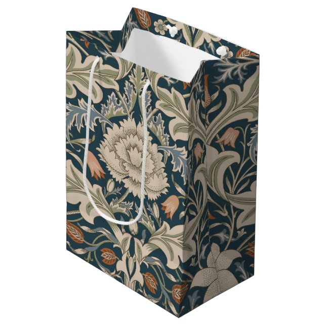 William Morris Severn Floral Garden Flower Classic Medium Gift Bag (Front Angled)