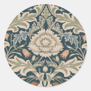 William Morris Severn Floral Garden Flower Classic Round Sticker