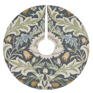 William Morris Severn Floral Pattern Classic Brushed Polyester Tree Skirt