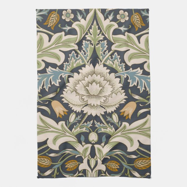 William Morris Severn Floral Pattern Classic Kitchen Towel (Vertical)