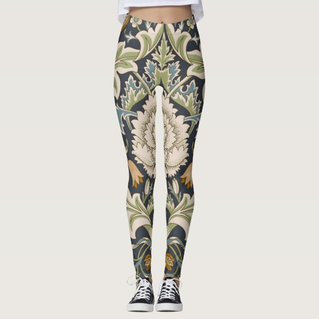 William Morris Severn Floral Pattern Classic Leggings (Front)