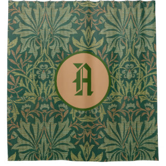 William Morris SHOWER CURTAIN CUSTOM INITIAL
