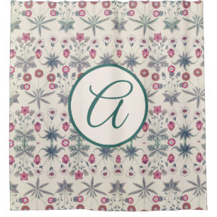 William Morris SHOWER CURTAIN WITH INITIAL