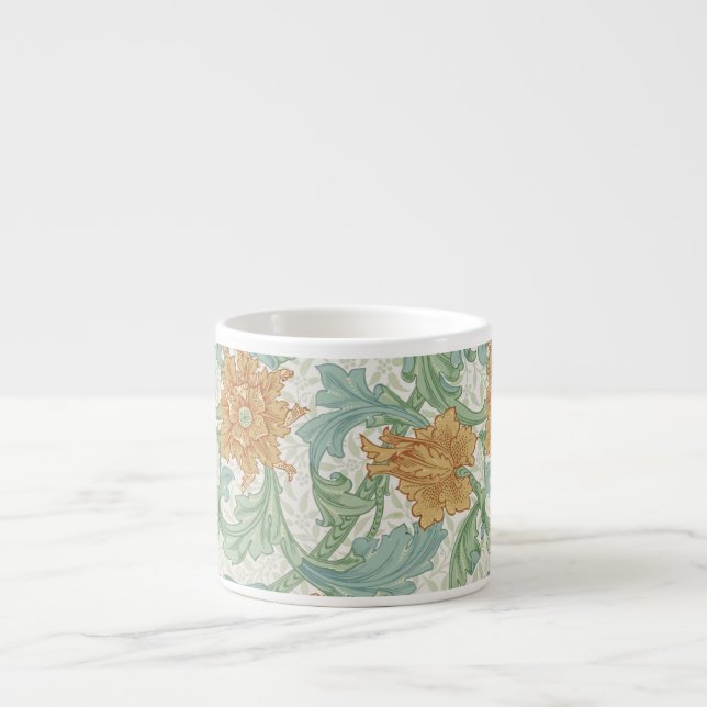 William Morris Single Stem Floral Pattern Espresso Cup (Front)