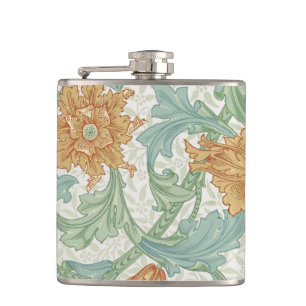William Morris Single Stem Floral Pattern Hip Flask