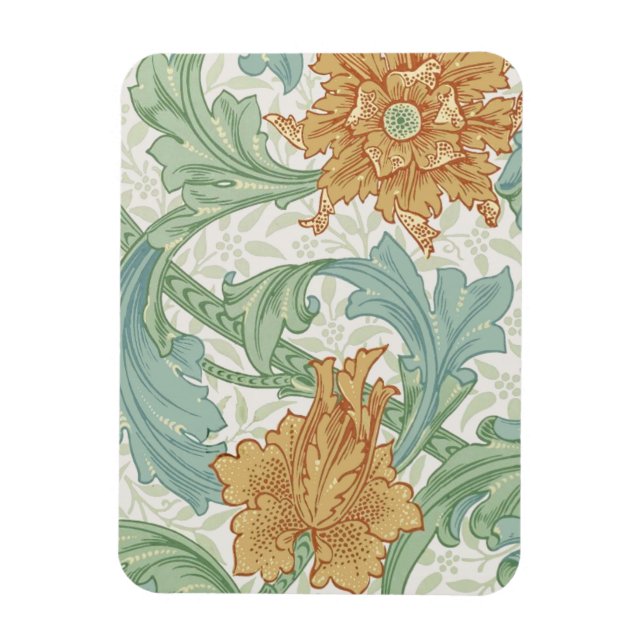 William Morris Single Stem Floral Pattern Magnet (Vertical)