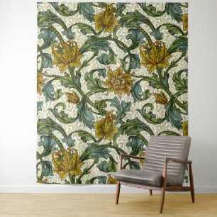 William Morris Single Stem Floral Pattern Tapestry