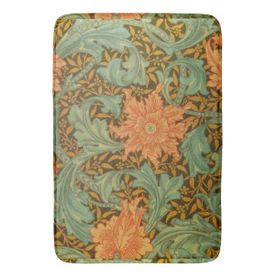 William Morris Single Stem Pattern Art Nouveau Bath Mat