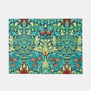 William Morris Snakeshead Blue And Green Doormat