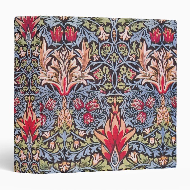 William Morris Snakeshead Floral Art Nouveau Binder (Front/Spine)