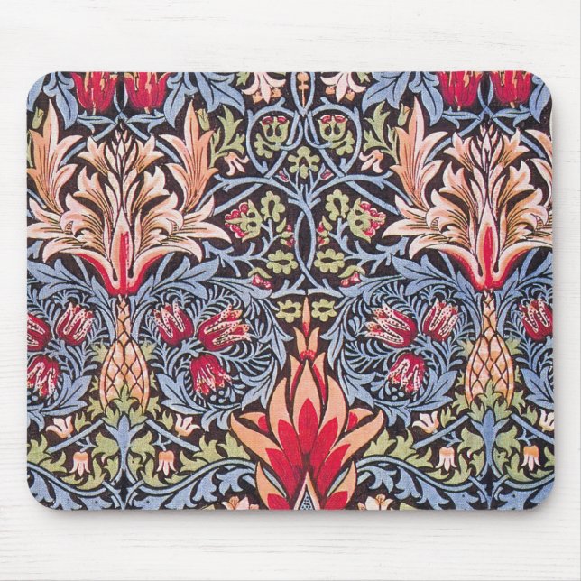 William Morris Snakeshead Floral Art Nouveau Mouse Pad (Front)